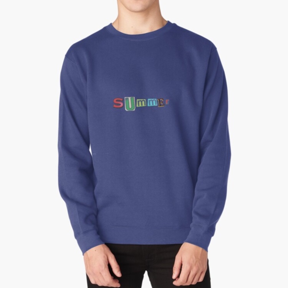 Black Summer Summer Pullover Light Blue Hoodie